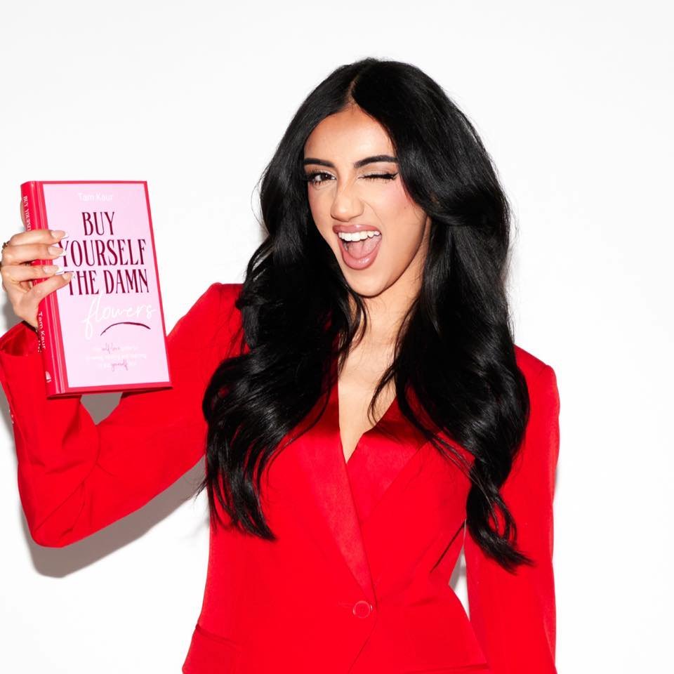 YouTuber and Influencer Tam Kaur with her new book Buy Yourself the Damn Flowers